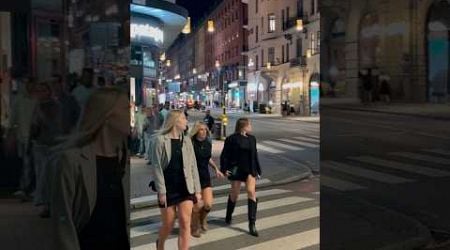 Swedish girls at night #sweden #nightlife #shorts #viral #shortsfeed #stockholm #night #party #2024