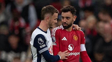 Bruno Fernandes reveals what James Maddison told him after red card vs Tottenham