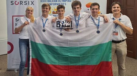 Three gold and one silver medal for Bulgarian students at the Balkan Olympiad in Informatics