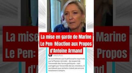 Marine Le Pen : Un Appel au Respect des Forces Politiques - Un Message Clair aux Ministres