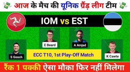 Isle of Man vs Estonia, IOM vs EST, Dream11, EST vs IOM, Today Match Prediction, Estonia vs IOM