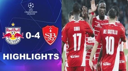 Salzburg vs Brest 0-4 Highlights Goals | Champions League 2024/25