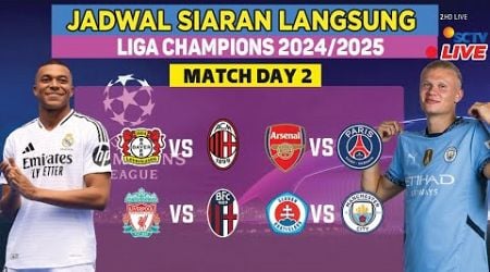 Jadwal Liga Champions 2024-2025 Pekan 2 MALAM INI | ARSENAL vs PSG ,Leverkusen vs AC MILAN LIVE SCTV