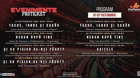 ProTicket closes October with comedies and shows that will make your fall more beautiful