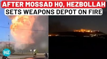 Hezbollah Sets Israeli Weapons Depot On Fire After Targeting Mossad HQ; Several Hurt In Fresh Attack