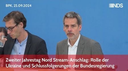 Zweiter Jahrestag Nord Stream-Anschlag: Rolle der Ukraine und Schlussfolgerungen der Bundesregierung