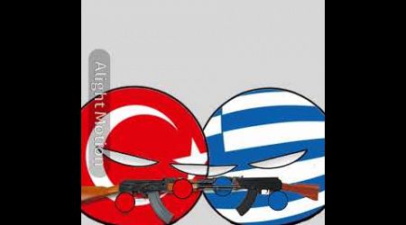 Turkiya vs Greece #countryballs #animation #edit #countryballs