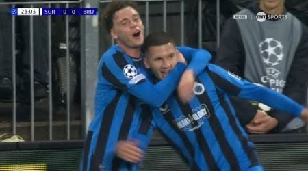 Christos Tzolis Goal | Sturm Graz vs Club Brugge 0-1 Highlights | UEFA Champions League 2024