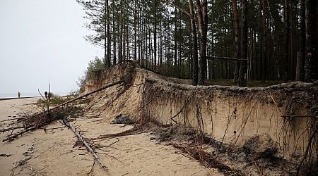 Latvia's coastline projected to retreat by 47 to 72 meters by 2100