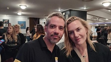 PHOTOS: Kate Winslet and Alexander Skarsgard spotted in Budapest art cinema