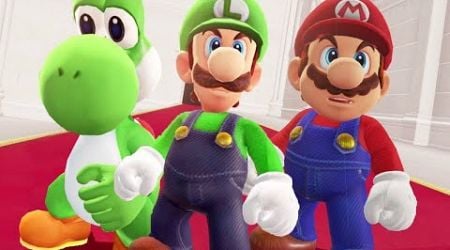 Mario, Luigi and Yoshi in Super Mario Odyssey - Final Boss &amp; Ending (HD)