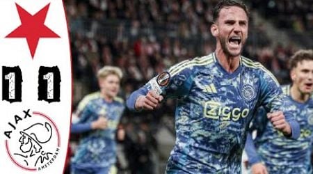 Slavia Praag - Ajax 1-1 Samenvatting | UEFA Europa League 2024/2025