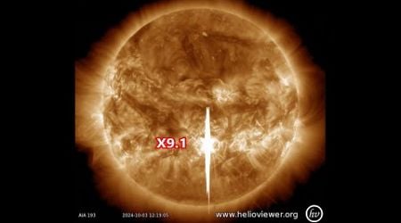 Direct Hit: Powerful X9.1 Flare and Earth-Directed CME - Strongest X-Ray Event of Solar Cycle 25