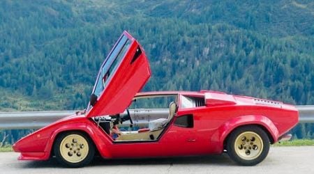 Lamborghini Countach Euro tour part 2. Switzerland to Italy via Andermatt &amp; the Gottard Pass