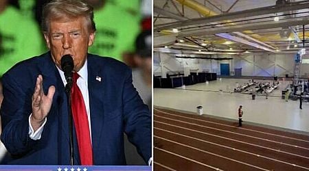 Donald Trump boasts about 'massive' rally crowd but images show half-empty venue in humiliation