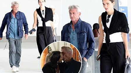 Sean Penn, 64, and model girlfriend Valeria Nicov, 30, touch down in LA following hot-and-heavy trip to Spain