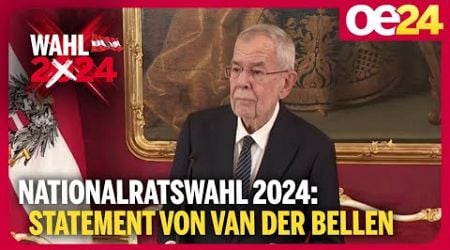 Nationalratswahl 2024: Statement von Van der Bellen