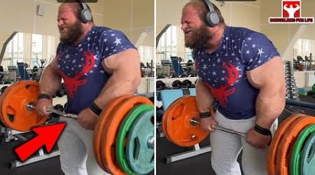 RUSSIAN HULK Doing Reverse Barbell Curl with 140KG - STRONGEST MAN ALIVE