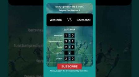 Westerlo vs Beerschot Today Prediction #football #predictions #bettingtips