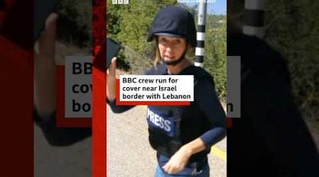 BBC crew run for cover near Lebanon-Israel border. #Lebanon #Israel #BBCNews