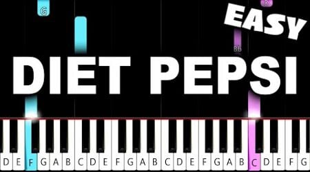 Addison Rae - Diet Pepsi - EASY Piano Tutorial by PlutaX