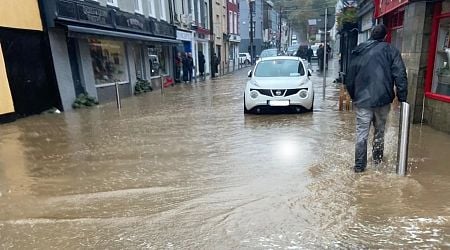 Irish town hit with flood hell after 'heavy & persistent' rain amid 'dangerous' weather warning & 7 counties under alert