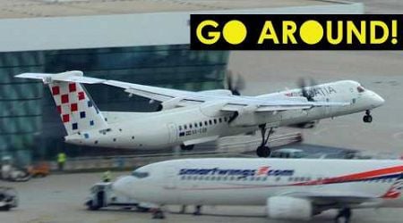 ABORTED Landing! - Croatia Airlines Bombardier Dash 8 Q400 - Split Airport SPU/LDSP