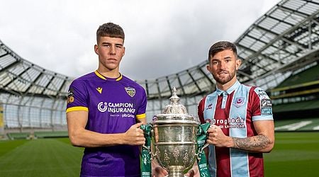 What time and TV channel is Drogheda United v Wexford on today in the FAI Cup semi-final?