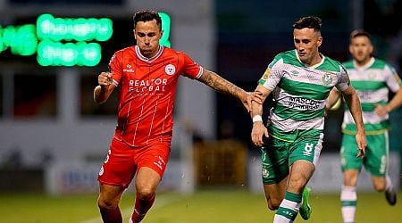 What time and TV channel is Shamrock Rovers v Shelbourne on today in the League of Ireland?