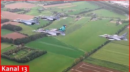 The Netherlands demonstrated the F-16s which will send to Ukraine