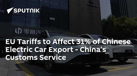 EU Tariffs to Affect 31% of Chinese Electric Car Export - China's Customs Service