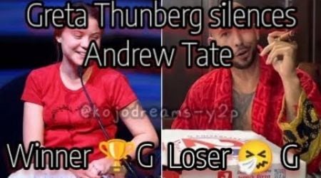 Greta Thunberg silences Andrew Tate #andrewtate #gretathunberg #debate #cheating #misogynist #topg