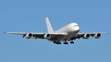 Global Airlines A380 Takes Off From Prestwick To Dresden For Heavy Maintenance