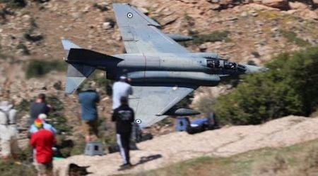 THE LEGENDARY F-4 PHANTOMS FLYING LOW IN THE GREEK MACH LOOP - 4K