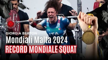 Berton fa il record del mondo in squat ai mondiali di Malta 2024