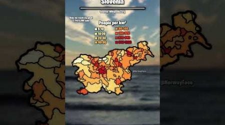 Population density in Slovenia #skibiditoilet #shorts #slovenia #country #population #map #mapping