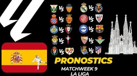 Pronostics La Liga : Journee 9 : Real Madrid Villareal - Sociedad Atletico Madrid - Alaves Barcelone