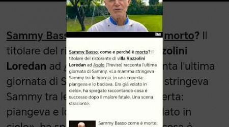 Gli ultimi attimi di Sammy! #sammy #basso #progeria #cronaca #italia