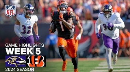 Baltimore Ravens vs. Cincinnati Bengals Game Highlights | NFL 2024 Season Week 5