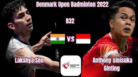 Lakshya Sen (IND) vs (INA) Anthony sinisuka ginting | Denmark Open 2022 Badminton