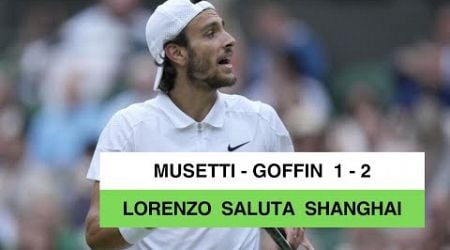 ATP 1000 di Shanghai! Lorenzo Musetti crolla con David Goffin e si fa rimontare: ko al debutto!