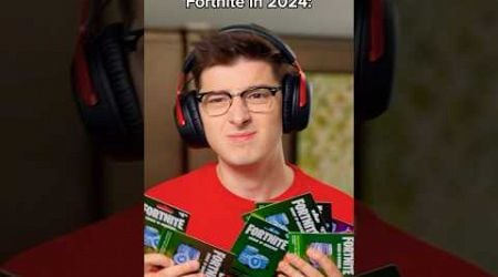 Buying Fortnite Skins in 2018 vs 2024.