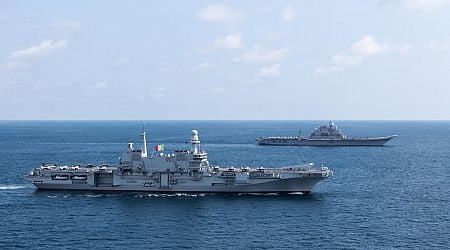 NATO Aircraft Carrier in Historic Naval Maneuvers in Asia