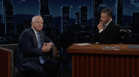 Watch: Tim Walz Brings His BDE To 'Jimmy Kimmel: Live'