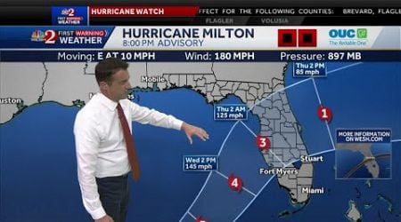 Milton shifts slightly to south | 9 p.m. Monday update