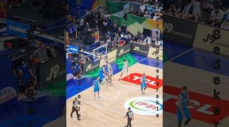 Tadas Sedekerskis draws a foul from Luka #fiba #basketball #lithuania #lietuva #forward #baskonia