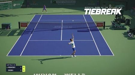 TIEBREAK - Daniil Medvedev Vs Alexander Zverev I Indian Wells Open I Expert Difficulty (PS5)