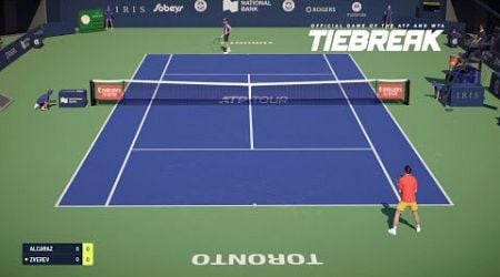 TIEBREAK - Alexander Zverev Vs Carlos Alcaraz I Toronto Masters I Expert Difficulty (PS5)