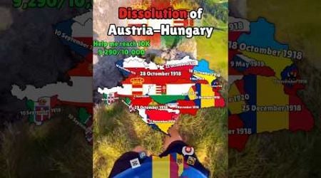 Dissolution of Austria-Hungary #map #geography #mapping #history #europe #memes #edit #shorts