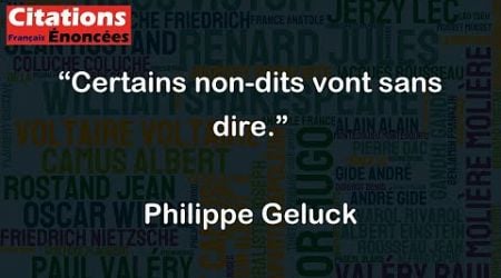 Certains non-dits vont sans dire. - Philippe Geluck